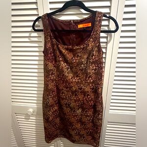 Brown and lace Cynthia Steele dress
